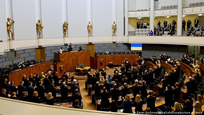 The majority party in the Finnish parliament has come out in support of joining NATO.
