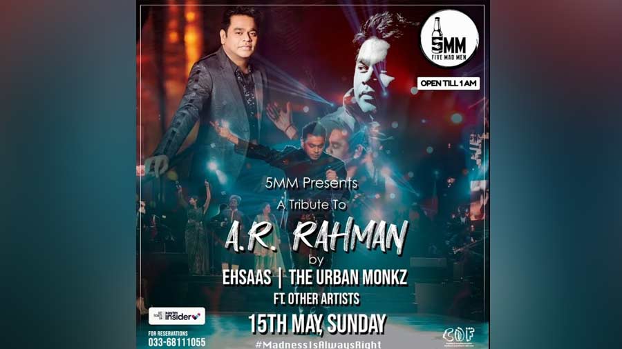 Tribute to AR Rahman at Five Mad Men by Kolkata bands Ehsaas and