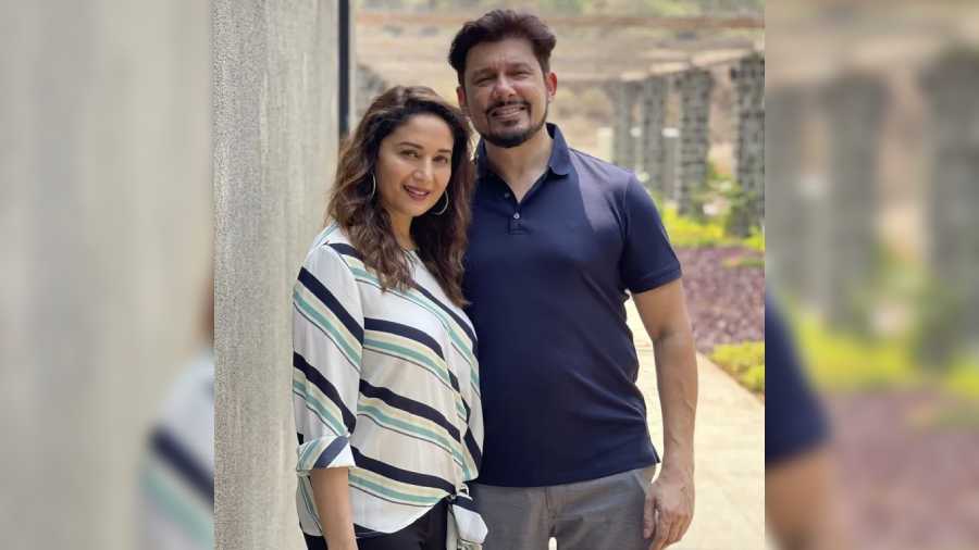 Madhuri Dixit with husand Dr Shriram Nene