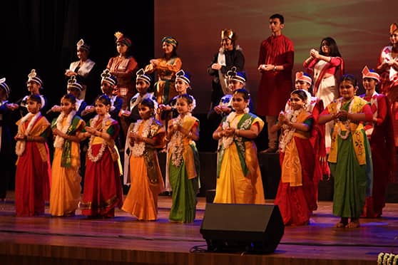 Around 130 students from Classes IV to XII of Indus Valley World School participated in the Rabindra Jayanti programme held on May 6.   