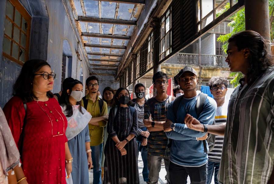 Iftekhar described to the students how he plans to convert Mitra Bari into Kolkata’s version of The Best Exotic Marigold Hotel, a place where “active senior citizens can contribute towards creating a bustling community.”