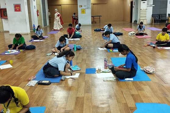 Sri Sri Academy celebrated Rabindra Jayanti in a unique way. Tagore's poems were first read out to the students in the original Bengali version and then translated into English and Hindi. Students used their creativity to present the visual representation of that particular poem. 