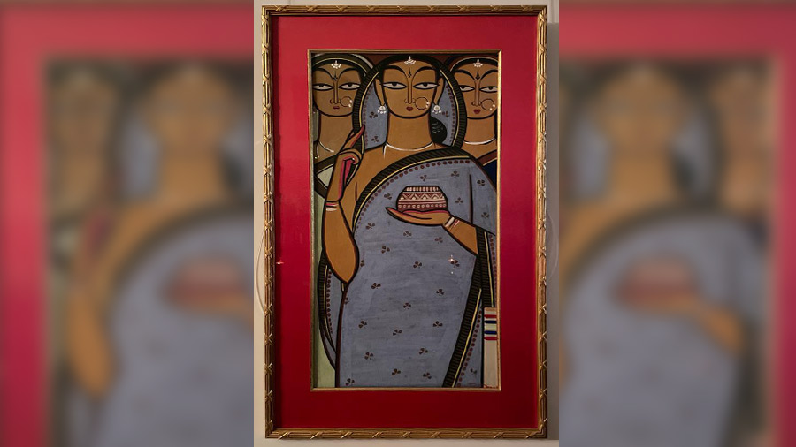 Jamini Roy paintings on display at the event