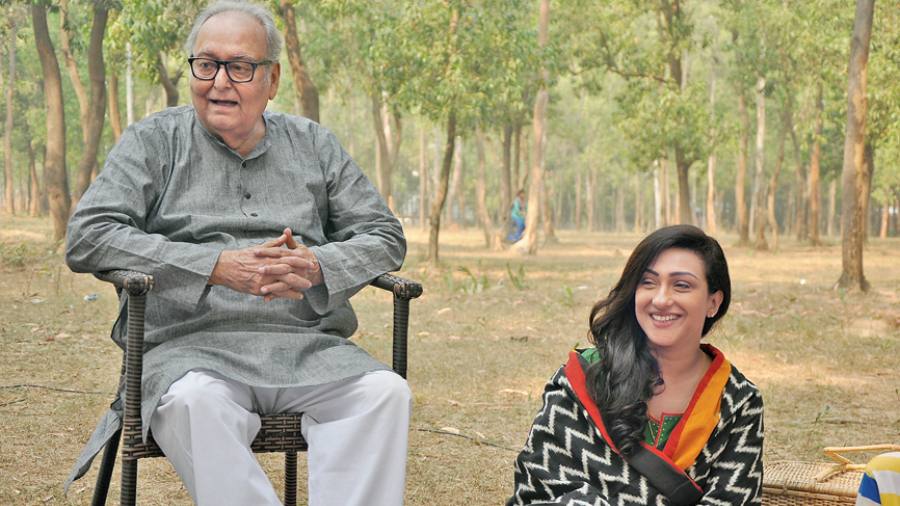 Soumitra Chatterjee and Rituparna Sengupta in Belashuru, which releases on May 20