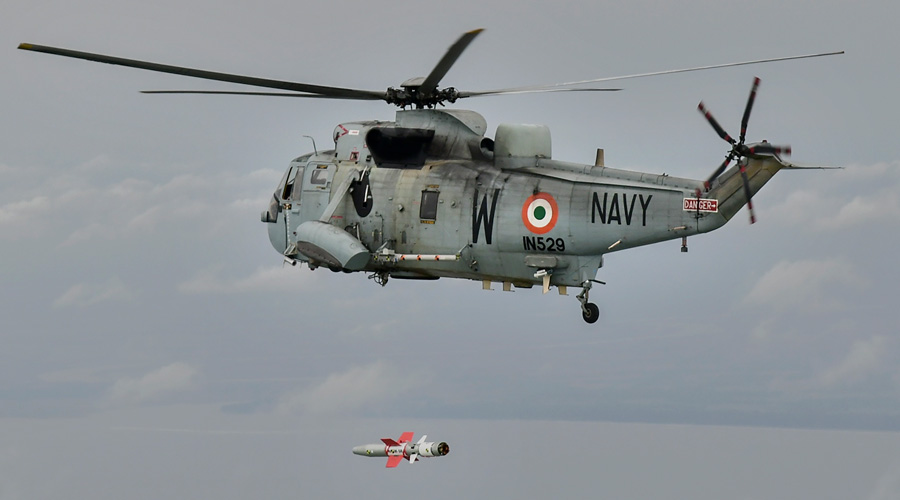 DRDO & Indian Navy conduct successful maiden flight-test of indigenously-developed Naval Anti-Ship Missile from a Naval Helicopter from Integrated Test Range, Chandipur off the coast of Odisha, on Wednesday.