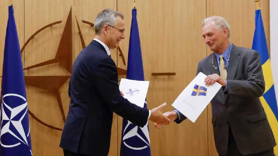 Sweden and Finland handed in their official bids to join NATO on Wednesday morning