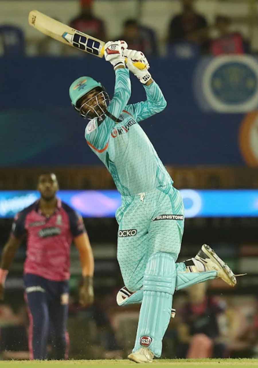 Deepak Hooda (LSG): Even though the Lucknow Super Giants (LSG) fell short of their target against the Rajasthan Royals (RR) on Sunday, one man in turquoise emerged with his reputation enhanced. Having arrived at the crease at 15 for two in the third over, Hooda took his time to get to grips with the pace of the wicket, before unlocking his wide repertoire of shots. After a free-flowing 59 off 39 balls that must have kept the Indian selectors interested, Hooda got stumped in a bizarre fashion, having made no effort to get back into the crease because he assumed that Sanju Samson had dislodged the bails behind the stumps. Samson, however, had fumbled at the first attempt, but had enough time to make amends