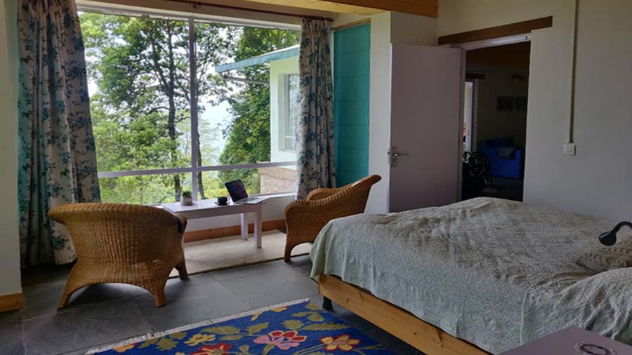 Mornings in the cottage. Watch the sun rise from the gallery window in a spacious, comfortable bedroom. Kaleege House is named after the kaleege pheasant found in the Himalayan foothills