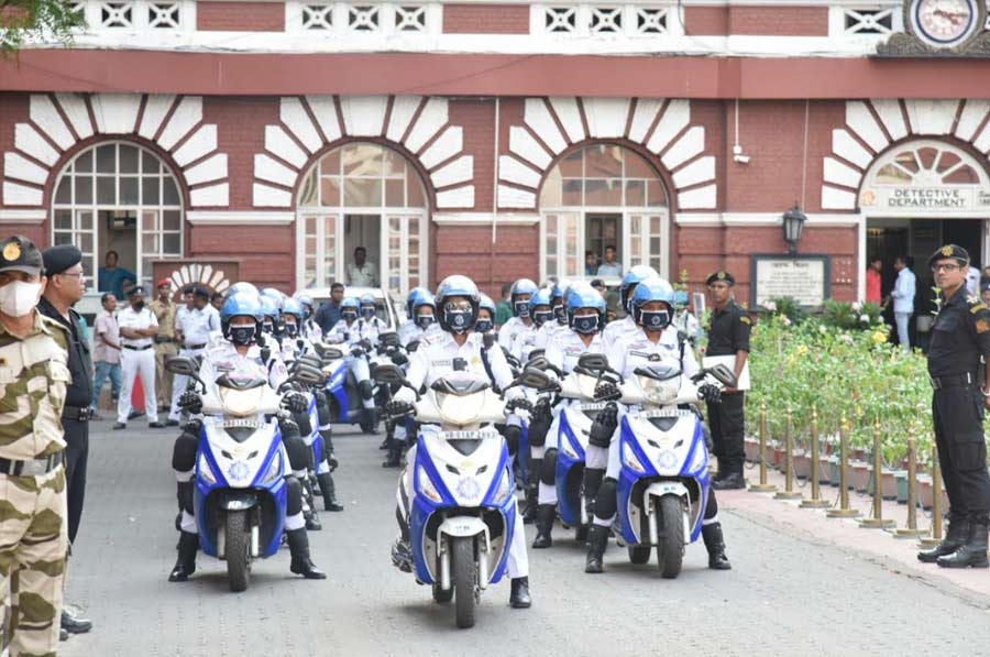 New members of Winners- an all-women team of Kolkata police- were officially inducted into the group at Lalbazar on Wednesday