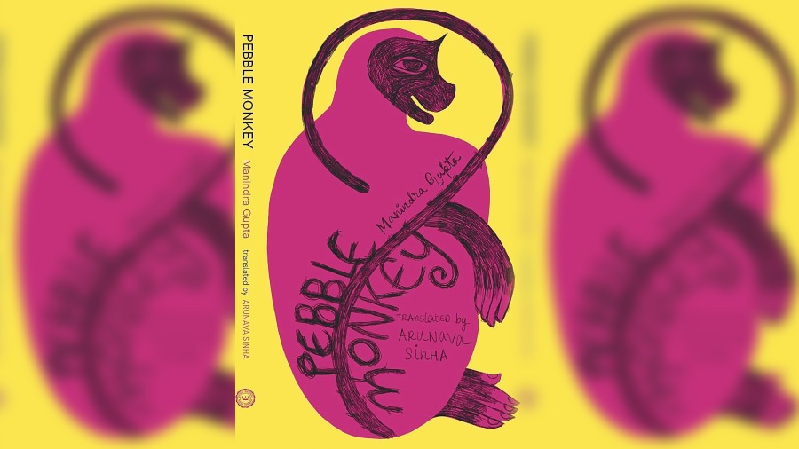 The striking cover of Pebble Monkey has been designed by Paramita Brahmachari