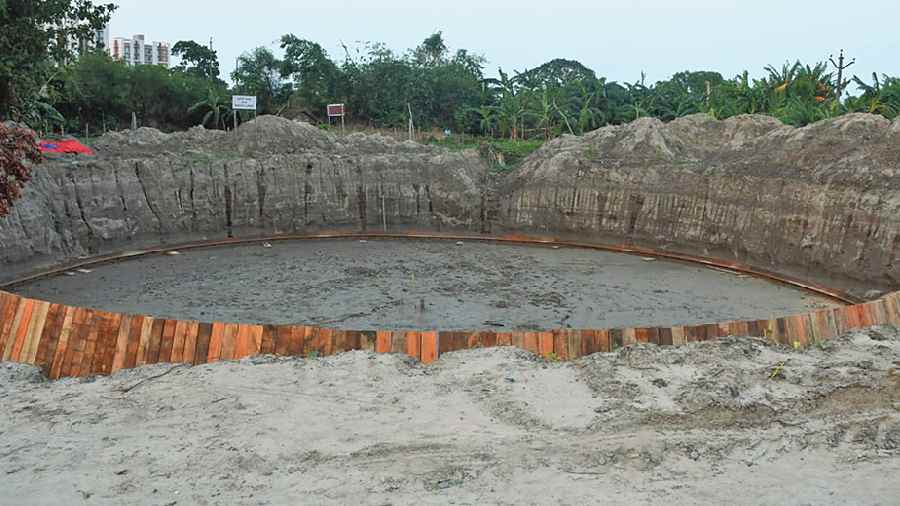 The site near Rosedale Gardens where one of the pumping stations is coming up