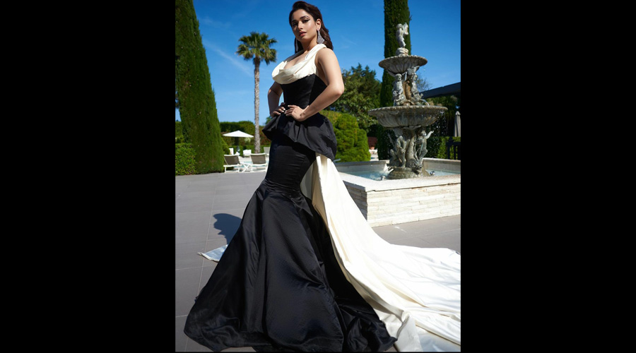 Tamannaah Bhatia made her debut in a Gauri & Nainika gown