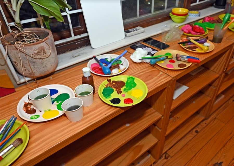 Participants were given a host of art-and-craft materials to make the experience a colourful one!
