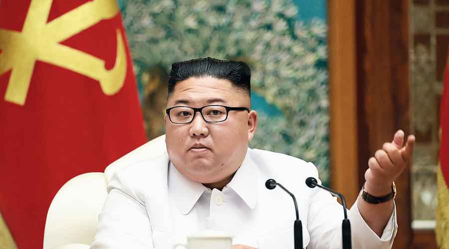 North Korean experts have advised the public to intently gaze at Kim Jong-un’s portrait five times a day to develop immunity against Covid-19