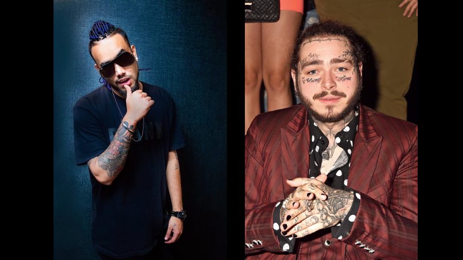 (L-R) DJ Nishal and Post Malone 