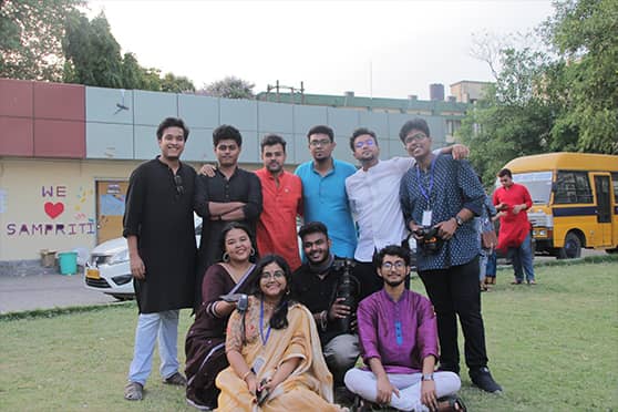Arijit Kar from the batch of 2021 and his friends pose for a group photograph. “College life was a rollercoaster ride,” said Arijit. 