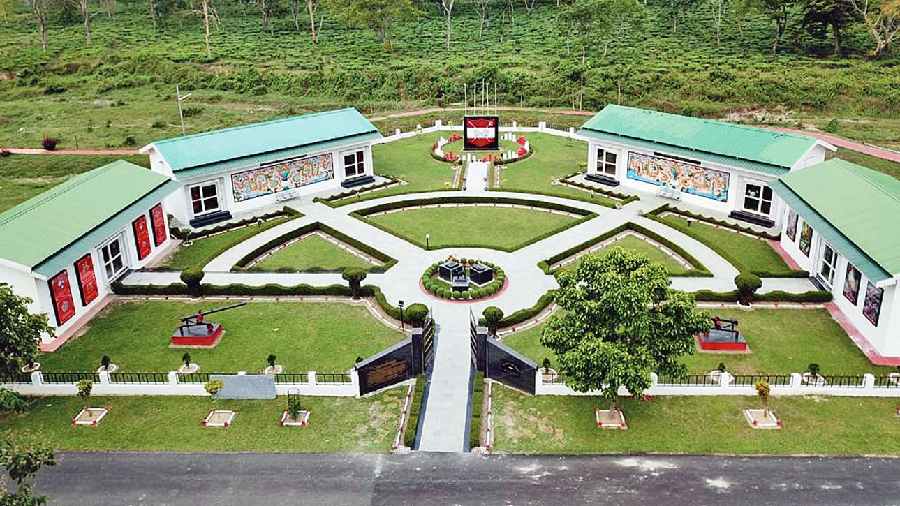 An aerial view of the Trishakti Heritage Complex