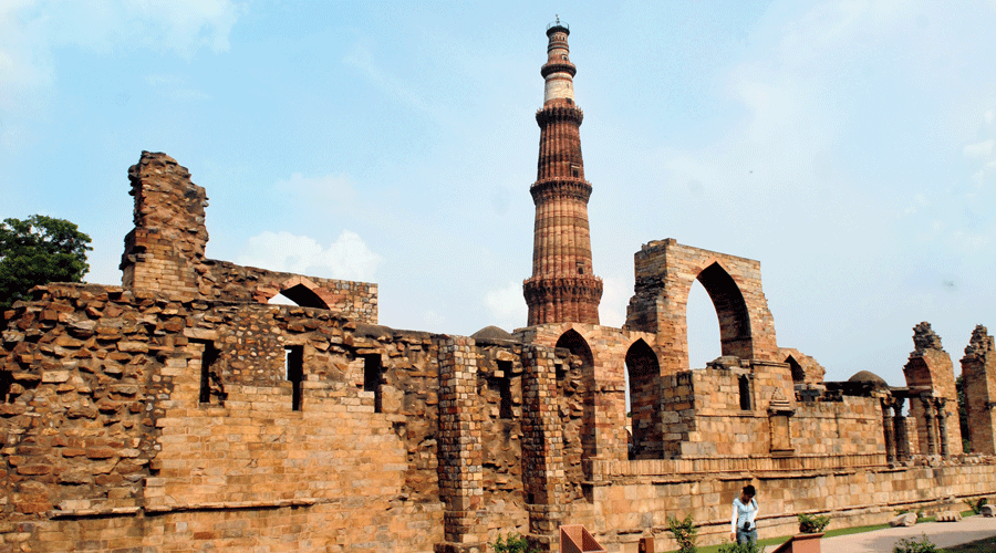 The Qutub Minar.