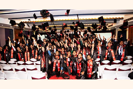 More than 200 students received their degrees and diplomas at the convocation ceremony of Globsyn Business School. 