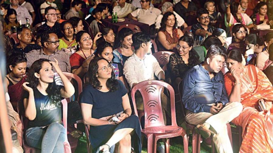 Members and their guests remained seated to watch the debut performance