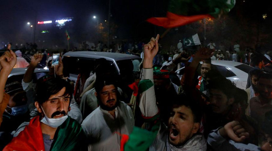 Supporters of Khan's Pakistan Tehreek-e-Insaf (PTI) party were on the streets of Islamabad into the early hours of Thursday morning