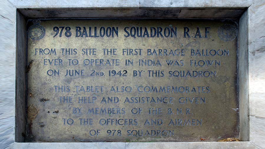 Plaque of the balloon squadron