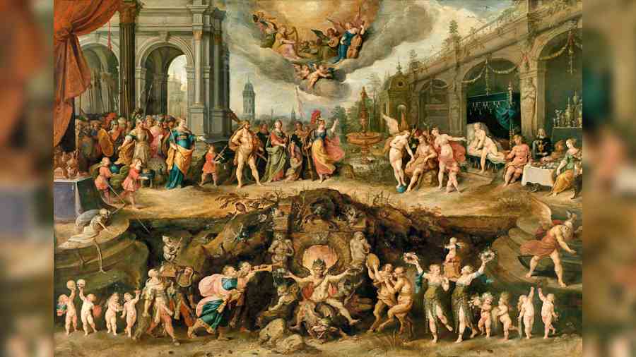 Mankind’s Eternal Dilemma — The Choice Between Virtue and Vice by Frans Francken the Younger, 1633