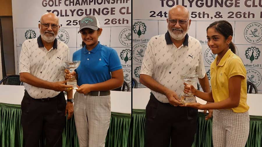 Guntas Kaur Sandhu and Ayesha Gupta with their respective honours