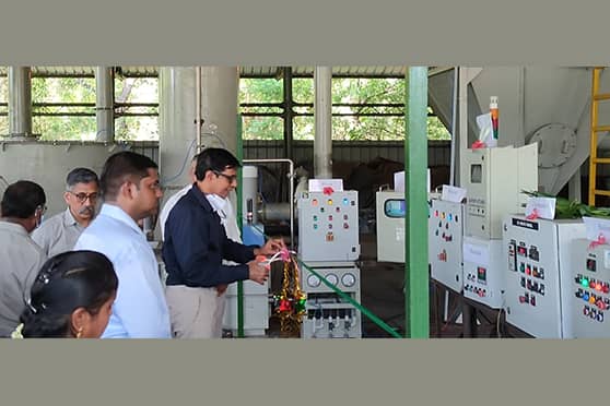 IIT Madras director V Kamakoti inaugurating the municipal solid waste combustor plant in BHEL Trichy, TN, on May 27 