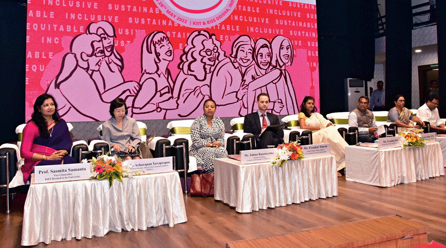 Panelists at the South Asia Women’s Conference (SAWC) at the KIIT campus in Odisha.