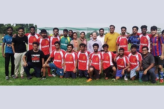 Heritage Institute of Technology, Kolkata, kicked off an inter-departmental sports event on May 26 after a pandemic break. The students were excited to be back on the ground for a football match on the opening day. 