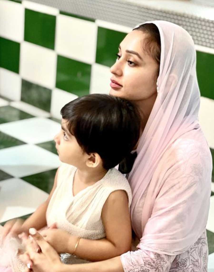 Actor-turned-politician Mimi Chakraborty uploaded this photograph on Monday