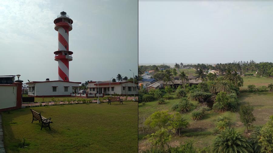 The Tajpur lighthouse, and the view from the top