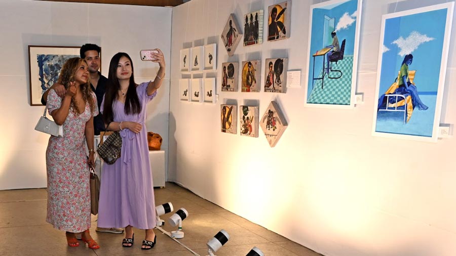 Eight artists showcased 29 original artworks at the event