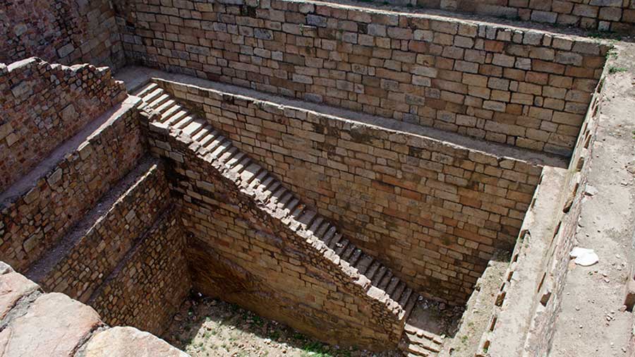 The stepwell inside the fort