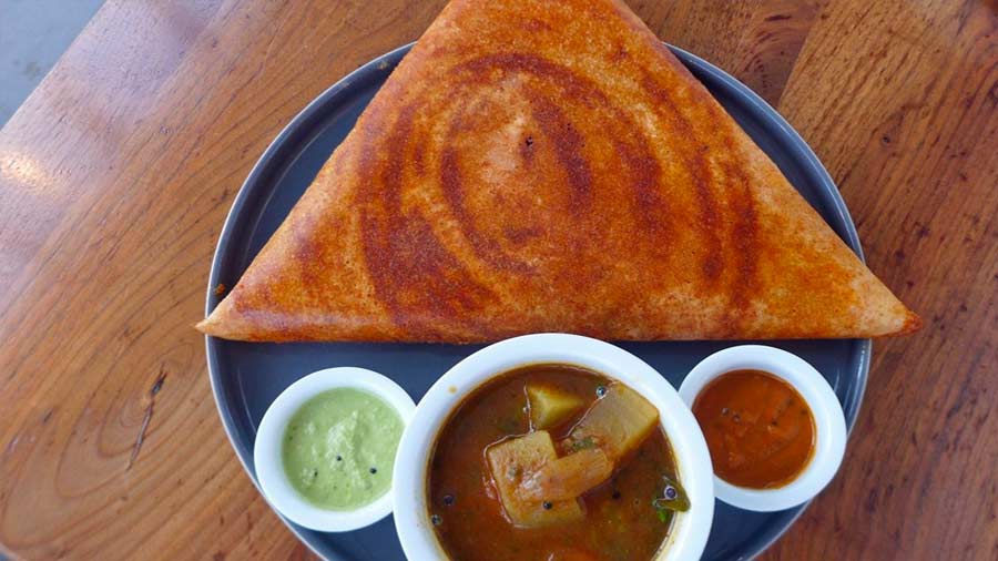 The Gunpowder Dosa at Semma, which recently earned a Michelin star