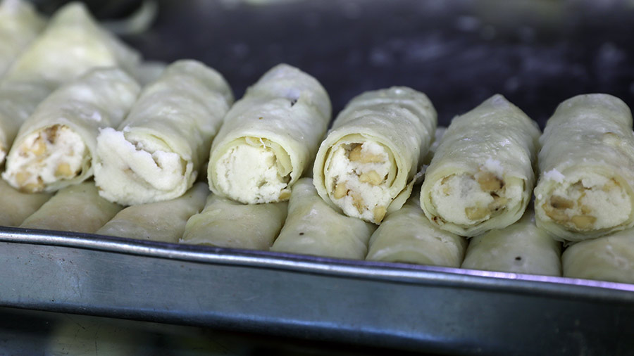 The malai rolls are one of the sweet shop's best-sellers