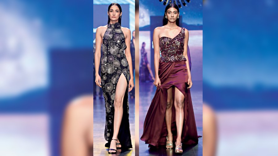 Glimpses from Nachiket Barve’s ‘Ephemera’ at Lakme Fashion Week in partnership with FDCI, in Mumbai.