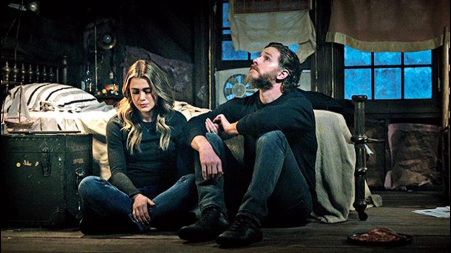Melissa Roxburgh as Michaela (left) and Josh Dallas as Ben in Season 4