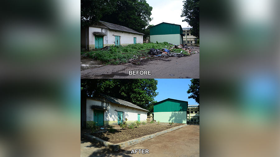 Before and after the cleanliness drive