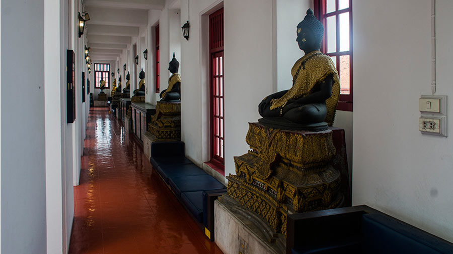 Many statues of the Buddha are kept in the gallery