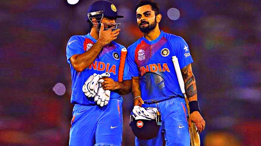 In middle of a conversation on field