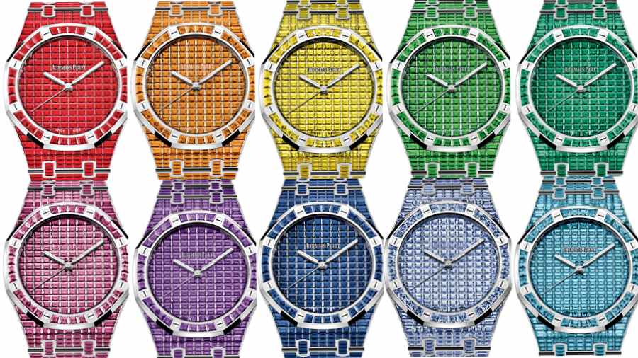 Audemars Piguet has announced two Royal Oak Selfwinding Rainbow sets in 37mm and 41mm to celebrate 50 years of the Royal Oak