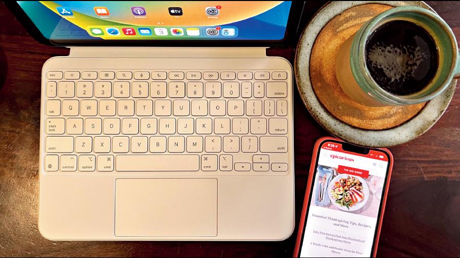The Magic Keyboard Folio comes with a row of function keys