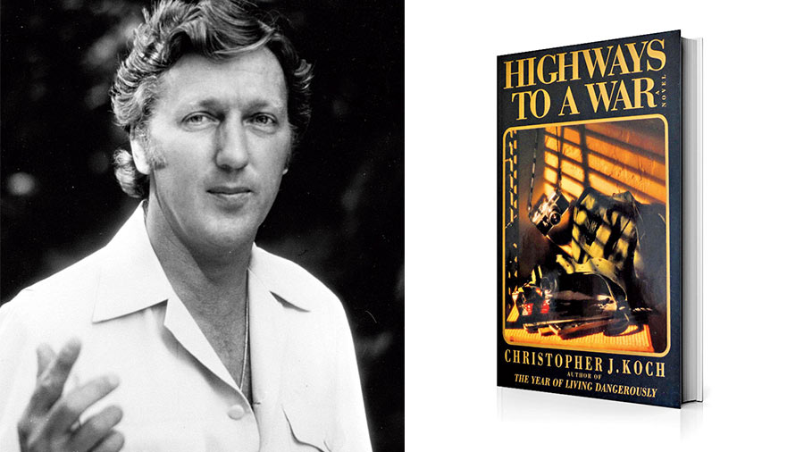 Neil Davis (left) and Christopher Koch’s Highways to a War (right), which was based to a large extent based on his life