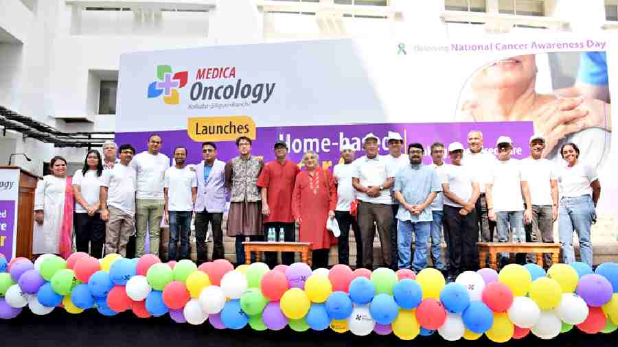 A cancer awareness programme at Medica Superspecialty Hospital on Sunday. The palliative care service was launched at the event