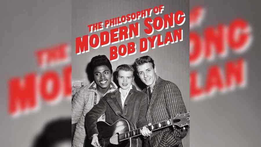 On the cover of Bob Dylan’s new book: Little Richard (left), Alis Lesley and Eddie Cochran at Sydney Airport on September 28, 1957