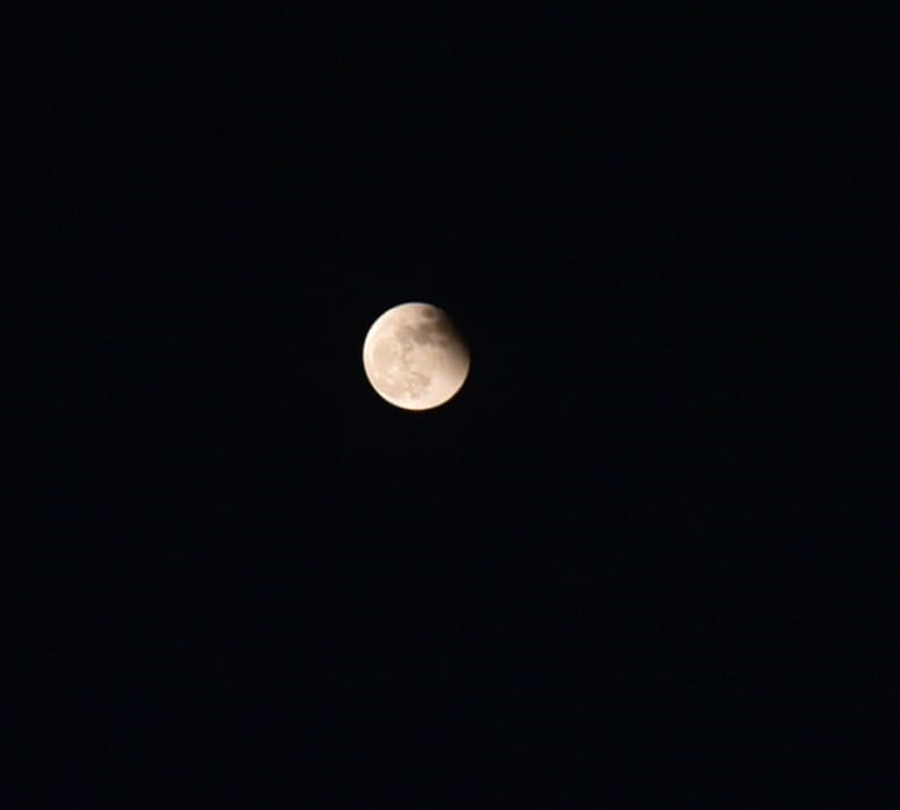 The moon around 6.45pm