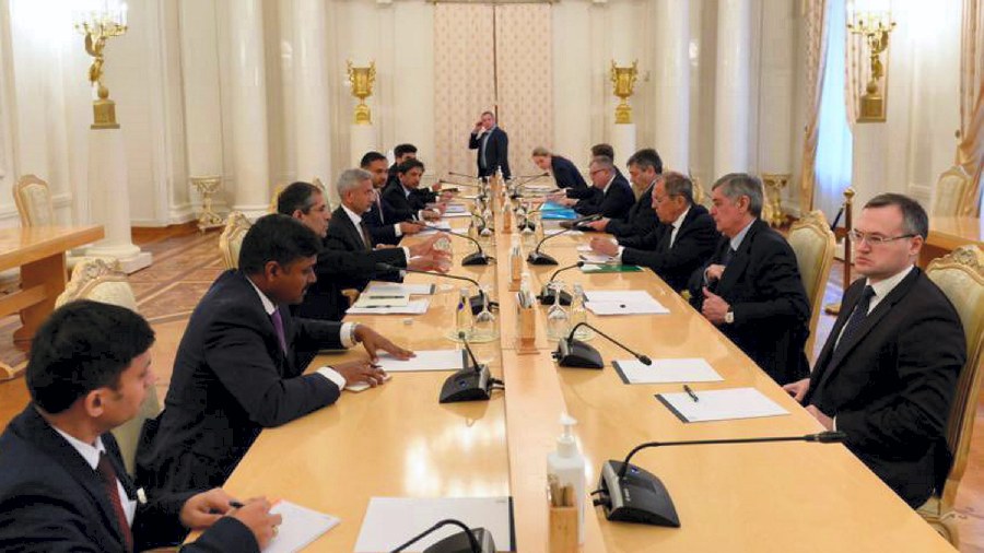 S. Jaishankar in a meeting with Foreign Minister of Russia Sergey Lavrov in Moscow