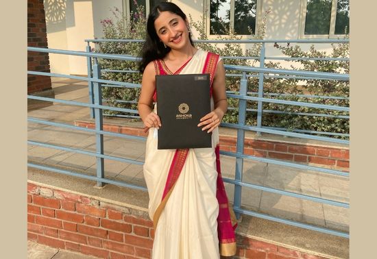 Nona with her YIF Degree at Ashoka University